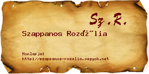 Szappanos Rozália névjegykártya