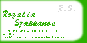 rozalia szappanos business card